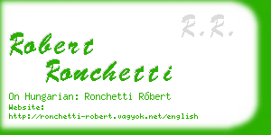 robert ronchetti business card